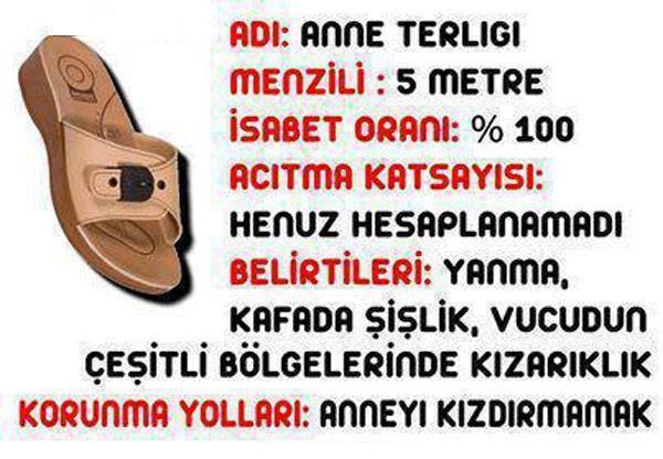 Saki̇n ol anne… şi̇mdi̇ o terli̇ği̇ yavaşça yere birak :) #mizah #matrak # Yaşatılan Sözler: Anne Terliği Yiyenler